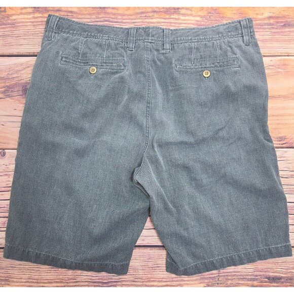 Tommy Bahama Mens Gray Silk Blend Herringbone Shorts 36 - Picture 2 of 7